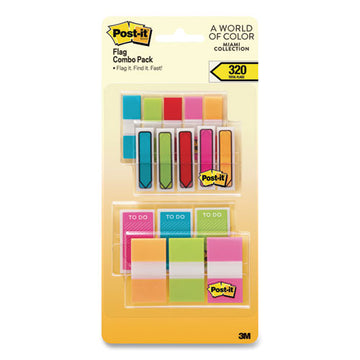 Post-it® Standard And Arrow Flag Combo Pack, 0.47" And 0.94", Assorted Colors, 320-pack freeshipping - TVN Wholesale